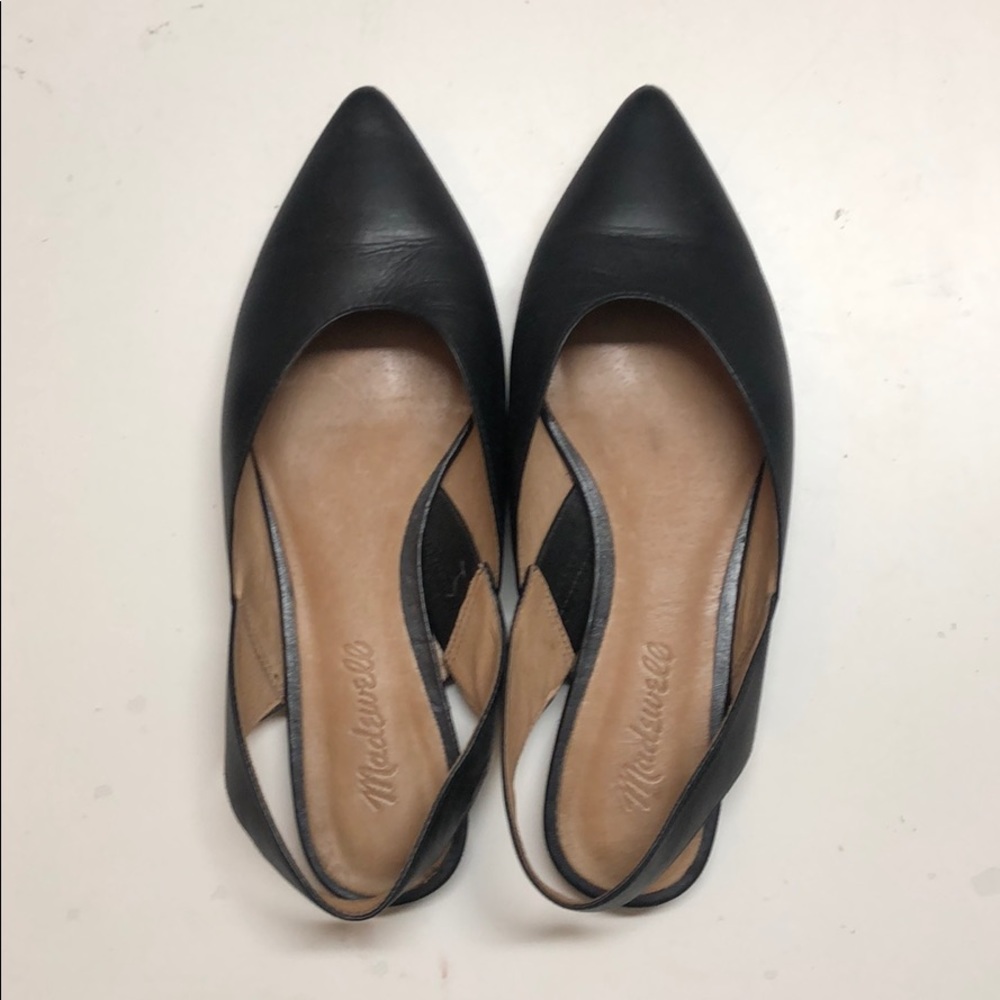 Madewell Black Sling Flats